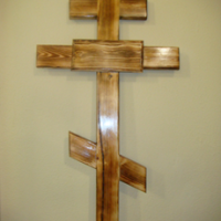 Крест №1 обожженный малый